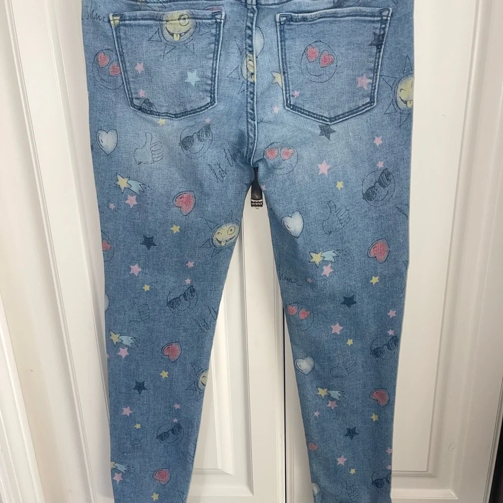 Gap Kids Super Denim‎ Favorite Jeggings In Emoji Print Ankle 10 Regular
